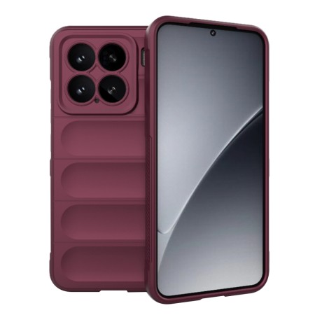 Husa Antisoc pentru Xiaomi 15 - Margini Anti-Alunecare - Shield - Bordeaux