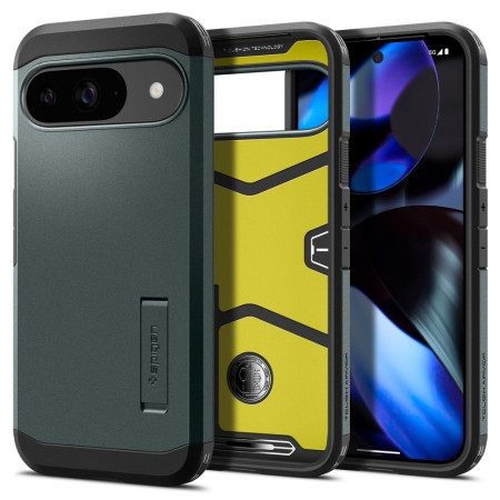 Husa pentru Google Pixel 9/ 9 Pro - Spigen Tough Armor - Abyss Green