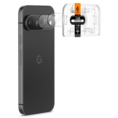 Folie Camera pentru Google Pixel 9 (set 2) - Spigen Glas.tR Optik EZ Fit - Clear