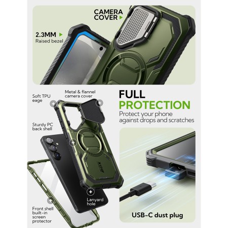 Husa pentru Samsung Galaxy S25 + Folie - I-Blason Armorbox - Guldan