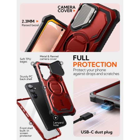 Husa pentru Samsung Galaxy S25 + Folie - I-Blason Armorbox - Ruddy