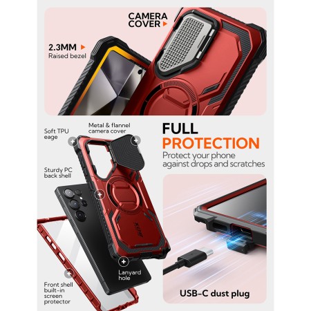 Husa pentru Samsung Galaxy S25 Ultra + Folie - I-Blason Armorbox - Ruddy