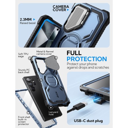 Husa pentru Samsung Galaxy S25 Ultra + Folie - I-Blason Armorbox - Tilt