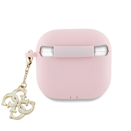 Husa pentru Apple AirPods 4 - Guess Silicone W/4G Charm - Pink