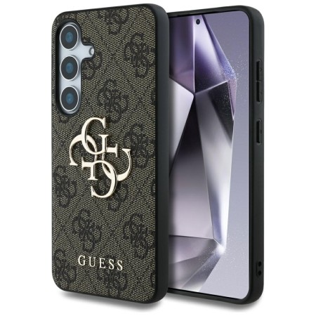 Husa pentru Samsung Galaxy S25 - Guess Hardcase 4G Big Metal Logo - Brown