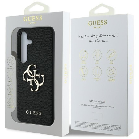 Husa pentru Samsung Galaxy S25 - Guess Hardcase 4G Grained Big and Classic Logo - Black