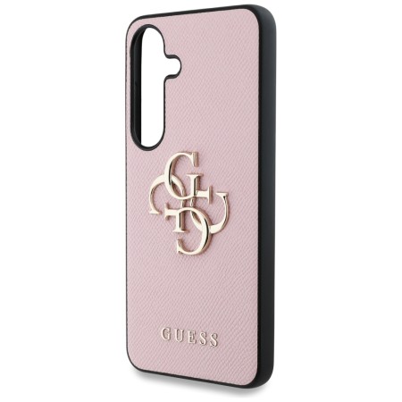 Husa pentru Samsung Galaxy S25 - Guess Hardcase 4G Grained Big and Classic Logo (GUHCS25SPGT4MBP) - Pink