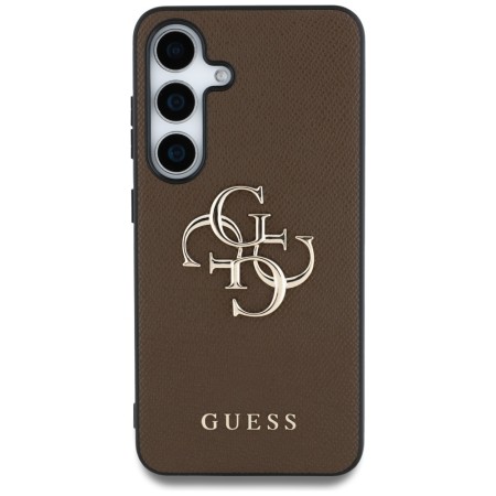 Husa pentru Samsung Galaxy S25 - Guess Hardcase 4G Grained Big and Classic Logo - Brown