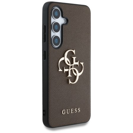 Husa pentru Samsung Galaxy S25 - Guess Hardcase 4G Grained Big and Classic Logo - Brown