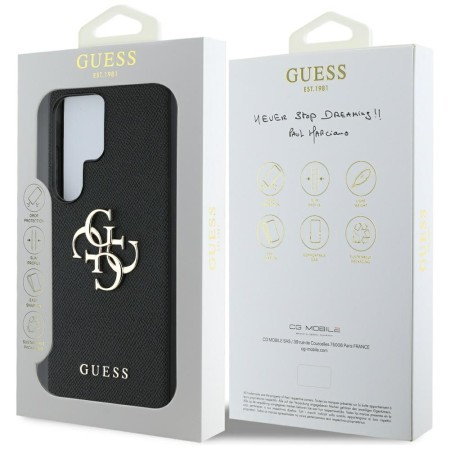 Husa pentru Samsung Galaxy S25 Ultra - Guess Hardcase 4G Grained Big and Classic Logo - Black