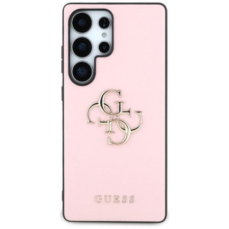 Husa pentru Samsung Galaxy S25 Ultra - Guess Hardcase 4G Grained Big and Classic Logo - Pink