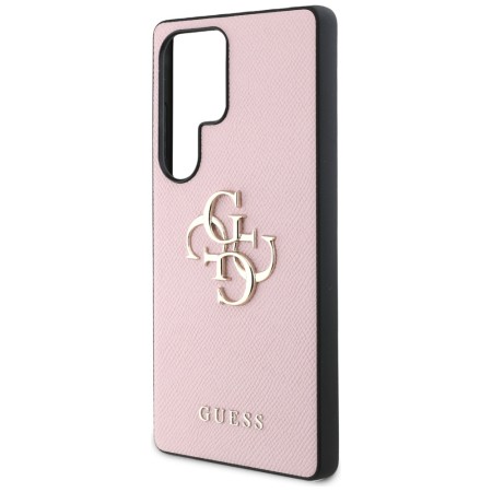 Husa pentru Samsung Galaxy S25 Ultra - Guess Hardcase 4G Grained Big and Classic Logo - Pink