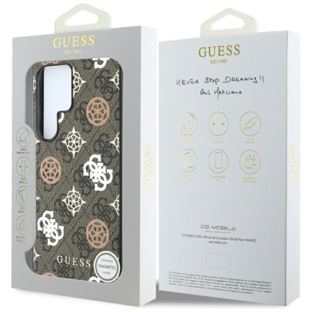 Husa pentru Samsung Galaxy S25 Ultra - Guess Hardcase 4G Peony - Brown