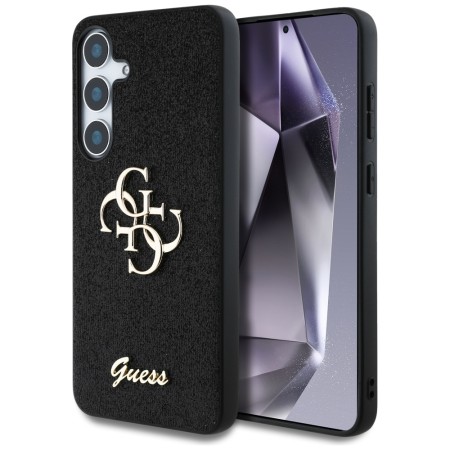 Husa pentru Samsung Galaxy S25 - Guess Glitter Script Big 4G Logo - Black