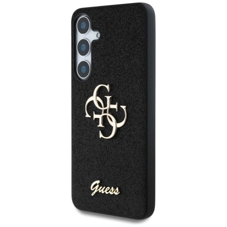 Husa pentru Samsung Galaxy S25 - Guess Glitter Script Big 4G Logo - Black