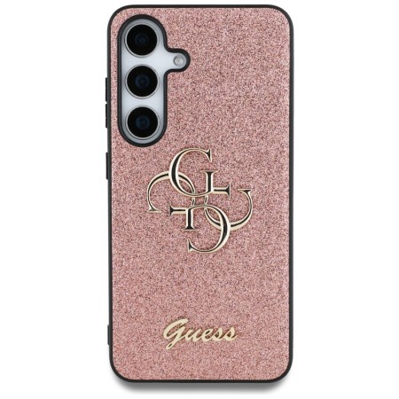 Husa pentru Samsung Galaxy S25 - Guess Glitter Script Big 4G Logo - Pink