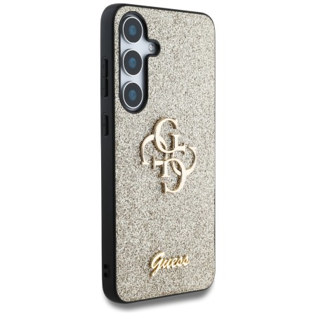 Husa pentru Samsung Galaxy S25 - Guess Glitter Script Big 4G Logo - Gold