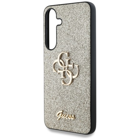 Husa pentru Samsung Galaxy S25 - Guess Glitter Script Big 4G Logo - Gold