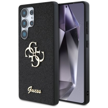 Husa pentru Samsung Galaxy S25 Ultra - Guess Glitter Script Big 4G Logo - Black