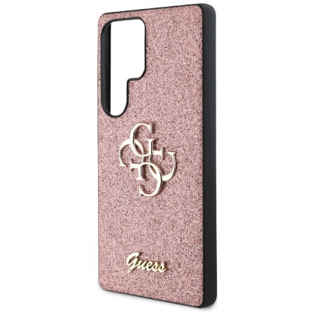 Husa pentru Samsung Galaxy S25 Ultra - Guess Glitter Script Big 4G Logo - Pink