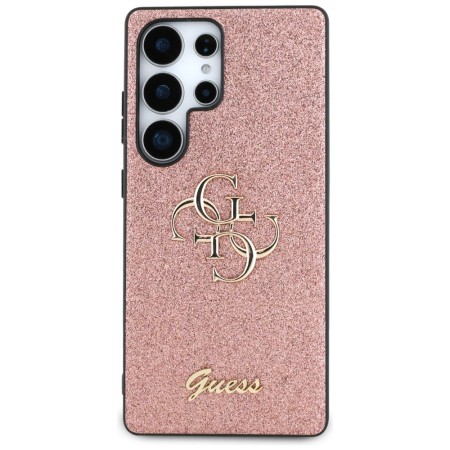 Husa pentru Samsung Galaxy S25 Ultra - Guess Glitter Script Big 4G Logo - Pink