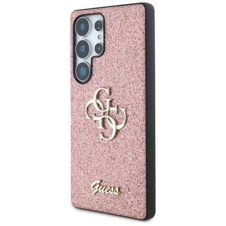 Husa pentru Samsung Galaxy S25 Ultra - Guess Glitter Script Big 4G Logo - Pink