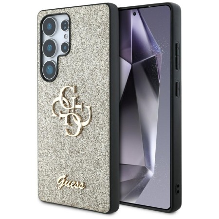 Husa pentru Samsung Galaxy S25 Ultra - Guess Glitter Script Big 4G Logo - Gold