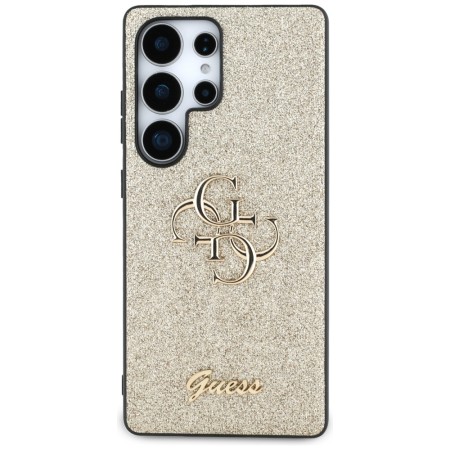 Husa pentru Samsung Galaxy S25 Ultra - Guess Glitter Script Big 4G Logo - Gold