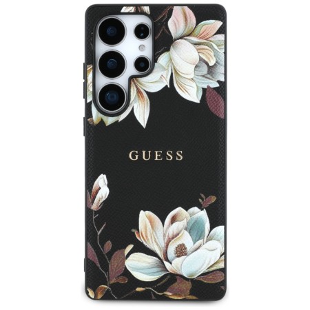 Husa pentru Samsung Galaxy S25 Ultra - Guess Grained Flowers MagSafe - Black