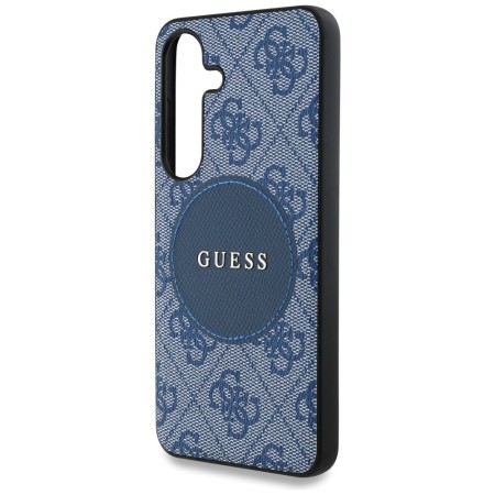 Husa pentru Samsung Galaxy S25 - Guess 4G Circle Classic Logo MagSafe - Blue