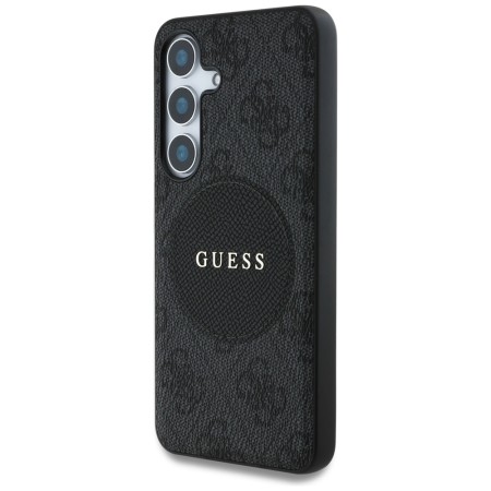 Husa pentru Samsung Galaxy S25 Plus - Guess 4G Circle Classic Logo MagSafe - Black