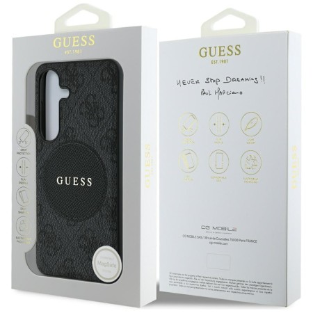 Husa pentru Samsung Galaxy S25 Plus - Guess 4G Circle Classic Logo MagSafe - Black