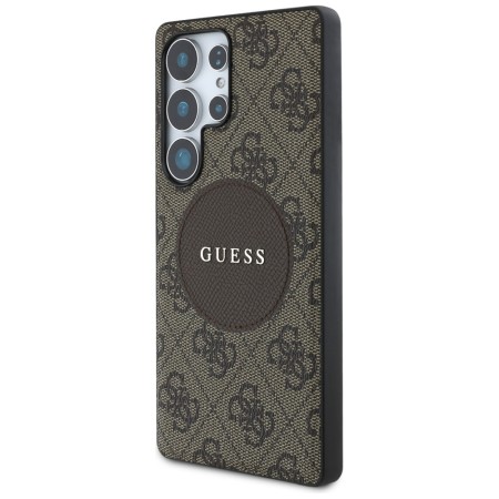 Husa pentru Samsung Galaxy S25 Ultra - Guess 4G Circle Classic Logo MagSafe - Brown