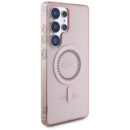 Husa pentru Samsung Galaxy S25 Ultra - Guess IML Rhinestones MagSafe - Pink