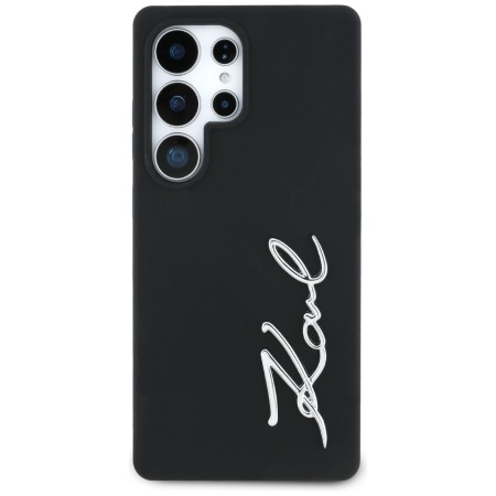 Husa pentru Samsung Galaxy S25 Ultra - Karl Lagerfeld Silicone Sign Metal Logo - Black