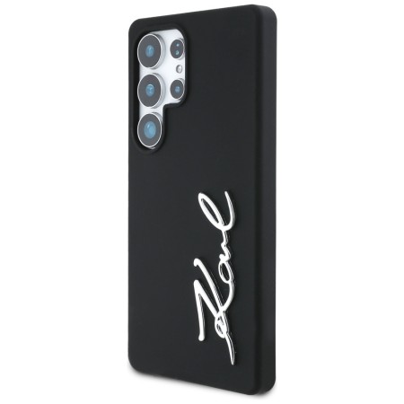 Husa pentru Samsung Galaxy S25 Ultra - Karl Lagerfeld Silicone Sign Metal Logo - Black