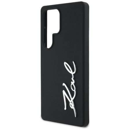 Husa pentru Samsung Galaxy S25 Ultra - Karl Lagerfeld Silicone Sign Metal Logo - Black