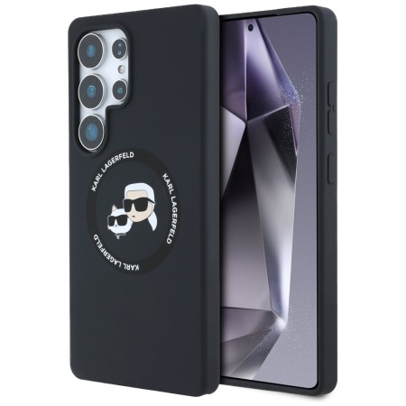 Husa pentru Samsung Galaxy S25 Ultra - Karl Lagerfeld Silicone Double Heads - Black