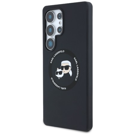 Husa pentru Samsung Galaxy S25 Ultra - Karl Lagerfeld Silicone Double Heads - Black