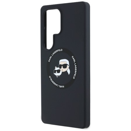 Husa pentru Samsung Galaxy S25 Ultra - Karl Lagerfeld Silicone Double Heads - Black