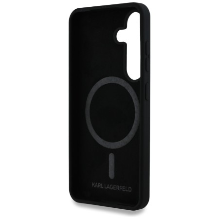 Husa pentru Samsung Galaxy S25 - Karl Lagerfeld Silicone Double Heads - Black