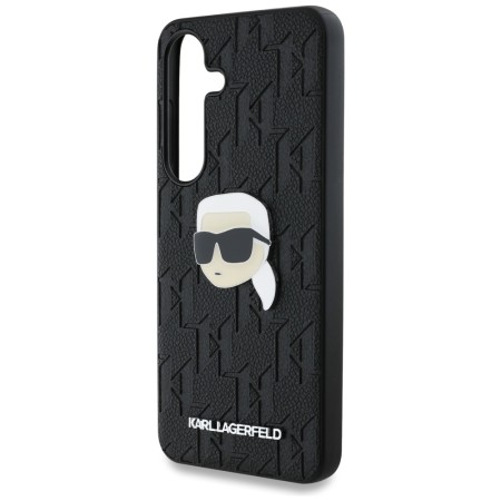 Husa Samsung Galaxy S25 Plus - Karl Lagerfeld Hardcase Monogram Leather - Karl Head Pin