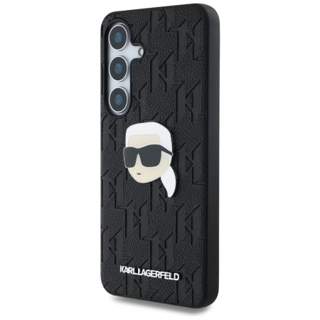 Husa Samsung Galaxy S25 Plus - Karl Lagerfeld Hardcase Monogram Leather - Karl Head Pin