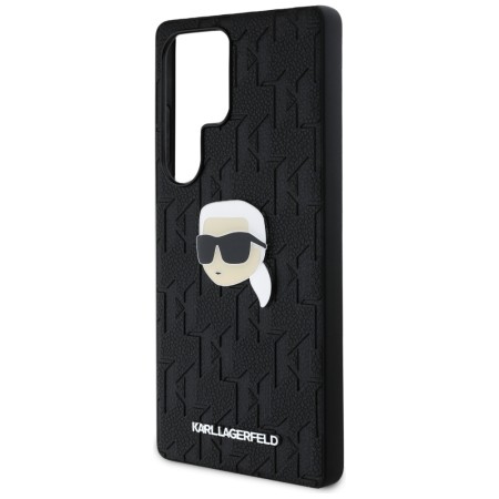 Husa Samsung Galaxy S25 Ultra - Karl Lagerfeld Hardcase Monogram Leather - Karl Head Pin