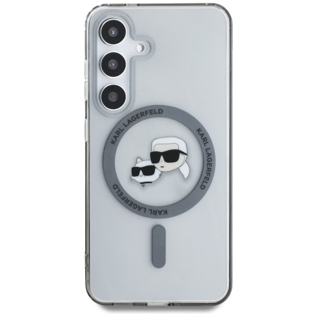 Husa pentru Samsung Galaxy S25 - Karl Lagerfeld IML MagSafe - Metal KarlandChoupette Heads