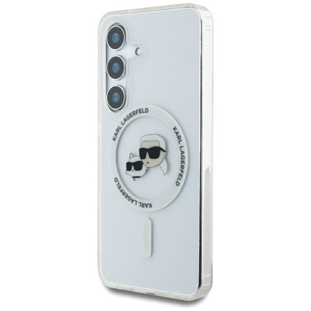 Husa pentru Samsung Galaxy S25 - Karl Lagerfeld IML MagSafe - Metal KarlandChoupette Head