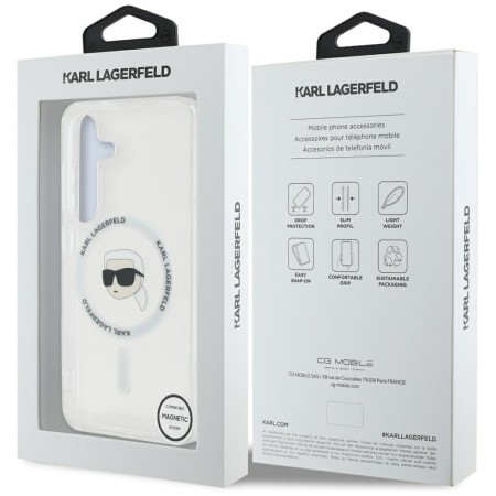 Husa pentru Samsung Galaxy S25 - Karl Lagerfeld IML 2 MagSafe - Karls Head