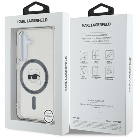 Husa pentru Samsung Galaxy S25 - Karl Lagerfeld IML MagSafe - Karls Head