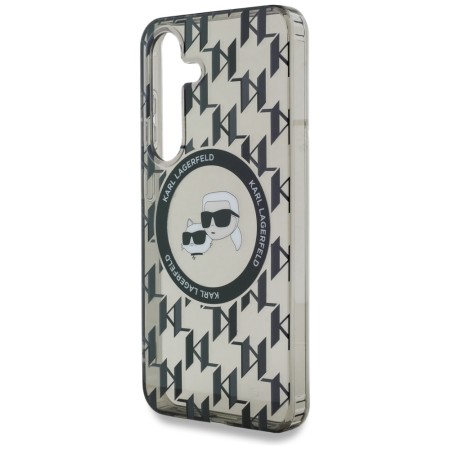 Husa pentru Samsung Galaxy S25 - Karl Lagerfeld IML Monogram MagSafe- KarlandChoupette Head