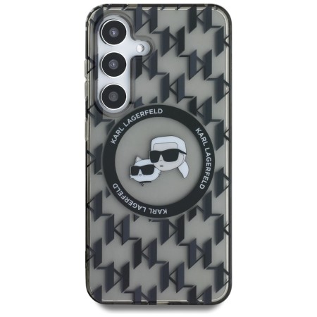 Husa pentru Samsung Galaxy S25 - Karl Lagerfeld IML Monogram MagSafe- KarlandChoupette Head